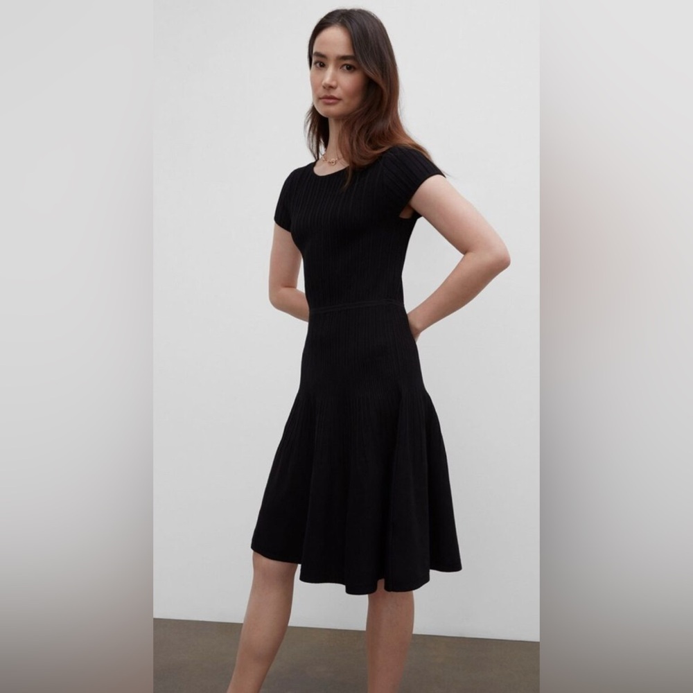 Elegant Black Sweater Dress